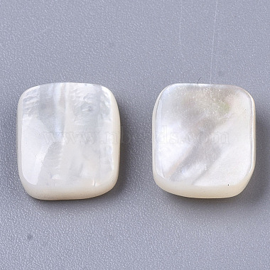Natural White Shell Mother of Pearl Shell Cabochons(SHEL-R047-15)-2