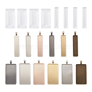 DIY Rectangular Pendant Making Kits(DIY-TA0008-91)-1