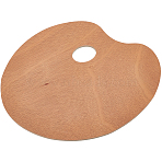 Oval Wood Color Palette, Sienna, 298x248x4.5mm, Hole: 46.5x35.5mm(AJEW-WH20098-001)