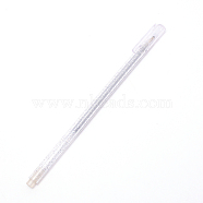 Plastic Glisten Gel Pen, Office & School Supplies, Silver, 163x11x7.8mm(AJEW-WH0155-64E)