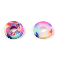 Handmade Polymer Clay Beads, Disc/Flat Round, Heishi Beads, Colorful, 6x1mm, Hole: 2mm, about 23500pcs/1000g(CLAY-YW-6.0mm-A42)