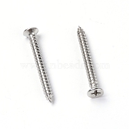 Stainless Steel Screws, Stainless Steel Color, 3.4x0.7cm(STAS-WH0022-42)