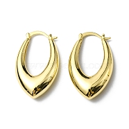Rack Plating Brass Teardrop Stud Earrings, Lead Free & Cadmium Free, Real 18K Gold Plated, 39x22.5x8mm, Pin: 1~2x0.5mm(EJEW-D055-11G)