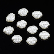 ABS Plastic Imitation Pearl Beads, Boy, Seashell Color, 9x11.5x6mm, Hole: 1.4mm, about 1450pcs/500g(KY-S163-444)