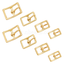 WADORN 8Pcs 4 Style Alloy Adjustable Buckle, Rectangle, for Bag Replacement Accessories, Golden, 2pcs/style(FIND-WR0003-34)