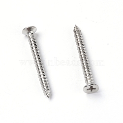 Stainless Steel Screws, Stainless Steel Color, 3.4x0.7cm(STAS-WH0022-42)