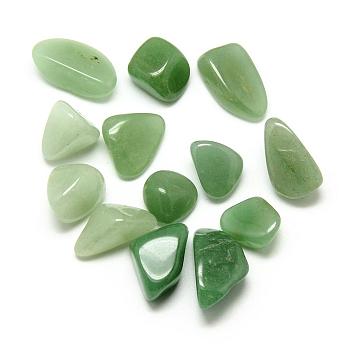 Natural Green Aventurine Gemstone Beads, Tumbled Stone, Healing Stones for 7 Chakras Balancing, Crystal Therapy, Meditation, Reiki, Nuggets, No Hole/Undrilled, 17~34x13~20x7~13mm