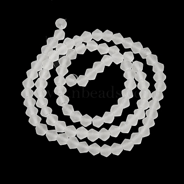 Imitez des brins de perles de verre dépoli en cristal autrichien(GLAA-F029-TM4mm-B13)-2