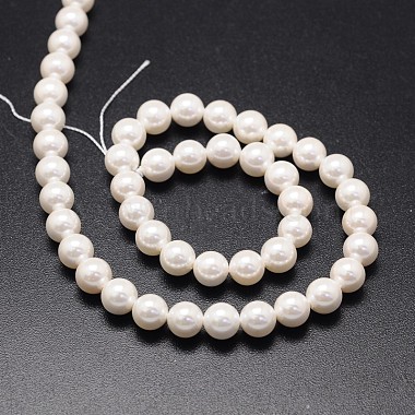 Chapelets de perles de coquille(X-BSHE-E008-4mm-12)-2