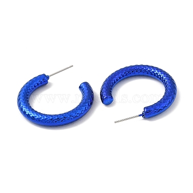 Boucles d'oreilles en acrylique avec anneau texturé(EJEW-P251-38)-3