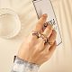 8Pcs 8 Style Brass Rotating Beaded Cuff Rings(RJEW-SW0001-01)-6