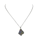Collier pendentif pépite de cristal de quartz naturel avec 304 chaînes en acier inoxydable(NJEW-JN04385-02)-2