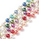 5 cadena de cuentas de perlas de vidrio hechas a mano de 5 colores.(AJEW-JB01134)-1