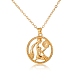 Alloy Flat Round with Constellation Pendant Necklaces(PW-WG52384-06)-1