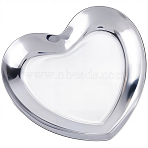 4Pcs 430 Stainless Steel Jewelry Plates, Stainless Steel Color, Heart, 85x92x9mm(AJEW-CN0004-48)