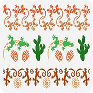 Large Plastic Reusable Drawing Painting Stencils Templates, for Painting on Scrapbook Fabric Tiles Floor Furniture Wood, Rectangle, Lizard Pattern, 297x210mm(DIY-WH0202-521)