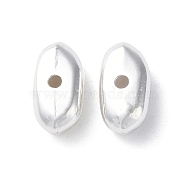 Alloy Beads, Long-Lasting Plated, Oval, Silver, 12.5x6.5x4.5mm, Hole: 1.6mm(PALLOY-F309-24S)