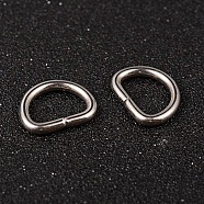 304 Stainless Steel D Rings, Buckle Clasps, For Webbing, Strapping Bags, Garment Accessories, Stainless Steel Color, 15x19x3mm(STAS-M251-02)