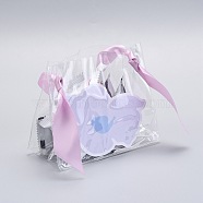 PVC Plastic Bags, with Silk Handle, for Gift Bag Party Favors, Pearl Pink, 19x13.5cm, 10 sets/bag(ABAG-I004-A03)