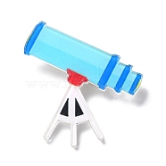 Telescope Acrylic Safety Brooch, Universe Space Lapel Pin for Backpack Clothes, Light Sky Blue, 42.5x40x2mm(JEWB-D009-14P)