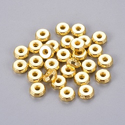 Tibetan Style Alloy Beads, Lead Free & Cadmium Free, Rondelle, Golden Color, about 8mm in diameter, 3mm thick, hole: 2mm(X-LF0612Y-G)