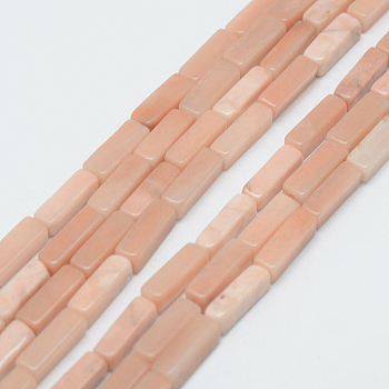 Natural Pink Aventurine Beads Strands, Cuboid, 13x5x5mm, Hole: 1mm, about 29pcs/Strand, 15.3 inch(39cm)