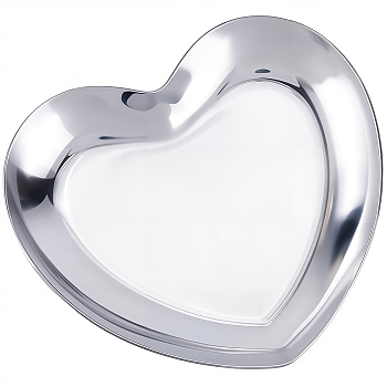 4Pcs 430 Stainless Steel Jewelry Plates, Stainless Steel Color, Heart, 85x92x9mm
