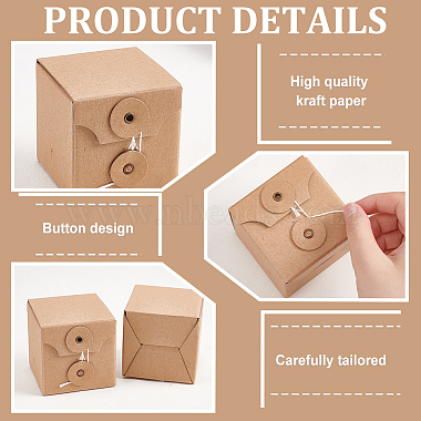 正方形のクラフト紙の折りたたみボックス(CON-WH0094-09)-4