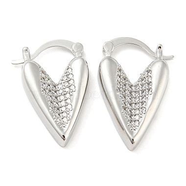 Clear Heart Cubic Zirconia Earrings