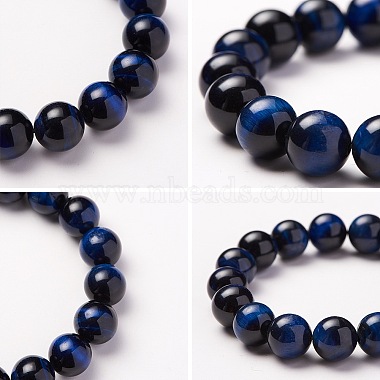 Natural Tiger Eye Round Beads Stretch Bracelets(BJEW-PH0001-10mm-14)-4