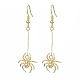 Halloween Spider Brass Dangle Earrings(EJEW-JE05859)-1