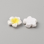 Opaque Resin Cabochons, Flower, White, 19x5.5mm(RESI-WH0036-10C)
