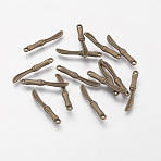 Tibetan Style Alloy Pendants, Kitchen Utensil Pendants, Lead Free & Cadmium Free, Knife, Antique Bronze, 25x3x2mm, Hole: 1mm(TIBEP-3101-AB-LF)