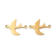201 Stainless Steel Connector Charms, Bird Links, Golden, 14x18.5x1mm, Hole: 1.4mm(STAS-K251-080G)