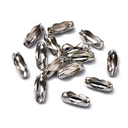 Brass Ball Chain Connectors, Platinum, 7.5x2.5mm, Hole: 0.8mm, Fit for 2mm ball chain(EC309-2NF)