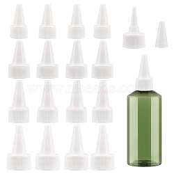 48Pcs 4 Style Plastic Twist Bottle Cap, Squeeze Bottle Replacement Caps, for Glue Dispensing Bottles, Crafts Repair and Art, White, 3.9~5.05x2~3cm, 12pcs/style(DIY-BC0006-52B)
