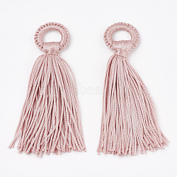 Polyester Tassel Big Pendant Decorations, Pink, 98~110x24~26x10~15mm, Hole: 14mm(FIND-S274-06)