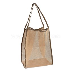 Polyester Mesh Beach Bag, with Handle Mesh Beach Tote Bag Reusable Mesh Shopping Bag, for Travel Toys or Laundry, Peru, 62.4~63cm(ABAG-H101-A02)
