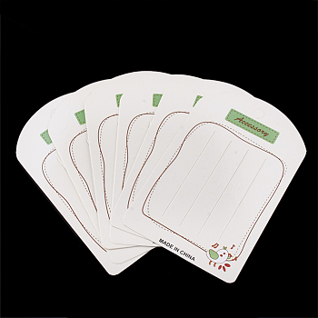 Cardboard Hair Clip Display Cards, Rectangle, Beige, 11.5x7.4cm