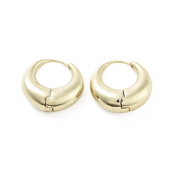 Double Horn Brass Stud Earrings, Long-Lasting Plated, Lead Free & Cadmium Free, Real 18K Gold Plated, 21x8mm