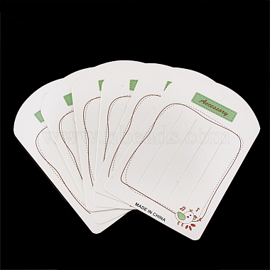 White Paper Hair Clip Display Cards