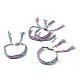 bracelet cordon polyester-coton motif losange tressé(FIND-PW0013-001A-02)-1