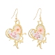 Alloy & Dried Flower Dangle Earrings(AL-Z001-01G-01)-4