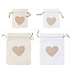 12Pcs 4 Styles Burlap Packing Pouches(ABAG-TA0002-15)-1