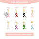 8 Sets Awareness Ribbon Alloy Enamel Pendant Decorations(HJEW-FH0001-42)-2