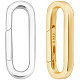2Pcs 2 Colors 925 Sterling Silver Spring Gate Rings(STER-BBC0008-02)-1