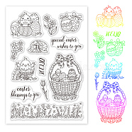 PVC Plastic Stamps, for DIY Scrapbooking, Photo Album Decorative, Cards Making, Stamp Sheets, Floral Pattern, 16x11x0.3cm(DIY-WH0167-56-431)
