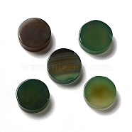 Natural Green Onyx Agate Cabochons, Dyed & Heated, Flat Round, 14.5~15.5x4.5~5mm(G-A213-03B)