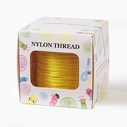 Nylon Thread, Gold, 1.0mm, about 49.21 yards(45m)/roll(NWIR-JP0014-1.0mm-543)
