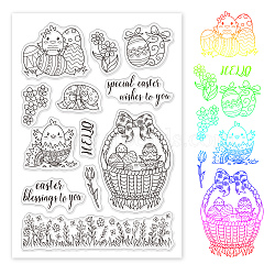 PVC Plastic Stamps, for DIY Scrapbooking, Photo Album Decorative, Cards Making, Stamp Sheets, Floral Pattern, 16x11x0.3cm(DIY-WH0167-56-431)